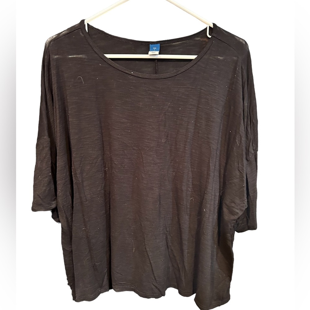 Ladies large old navy black sheer top